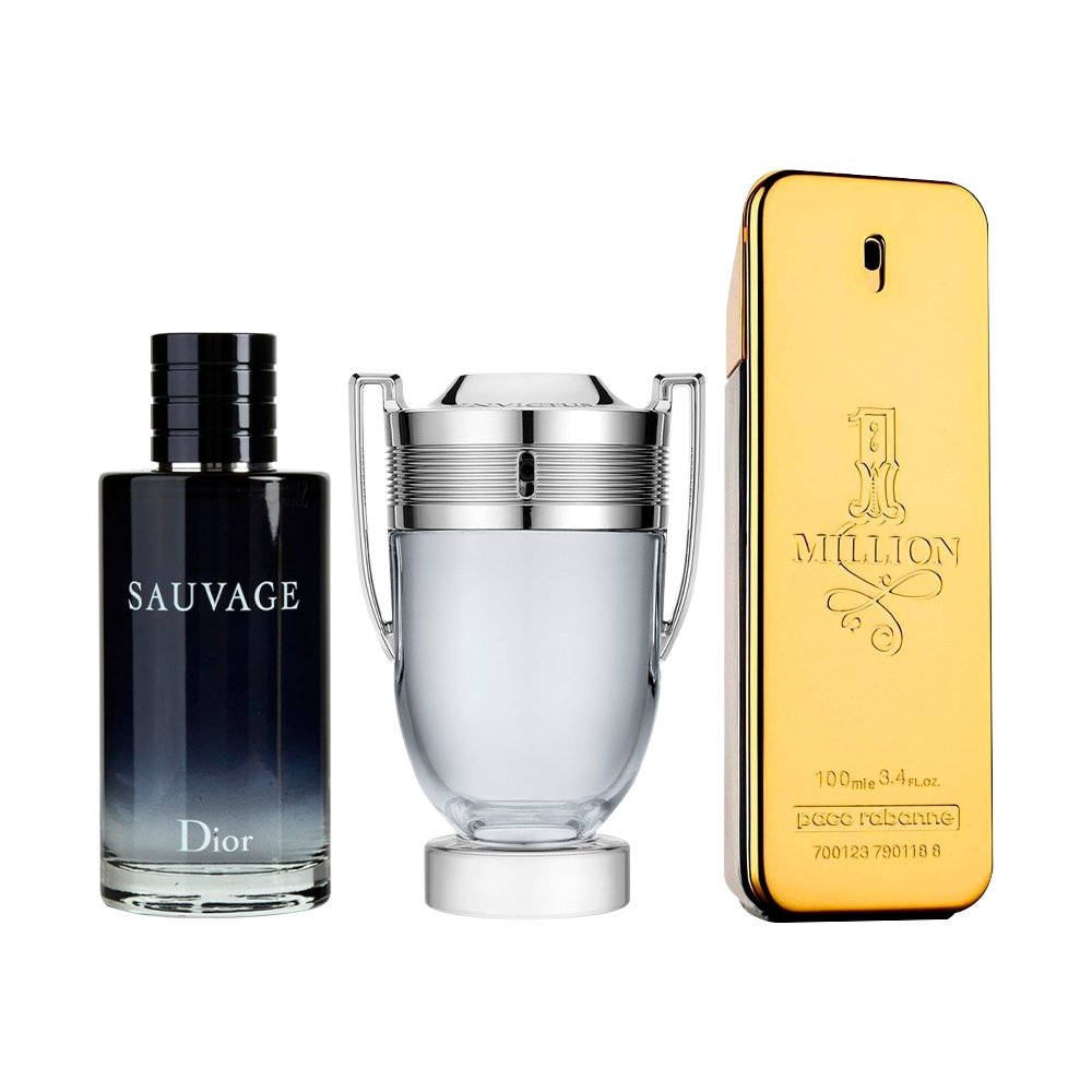 Combo aus 3 Herrenparfums - Silver Scent, Azzaro und 212 Black (je 100ml)